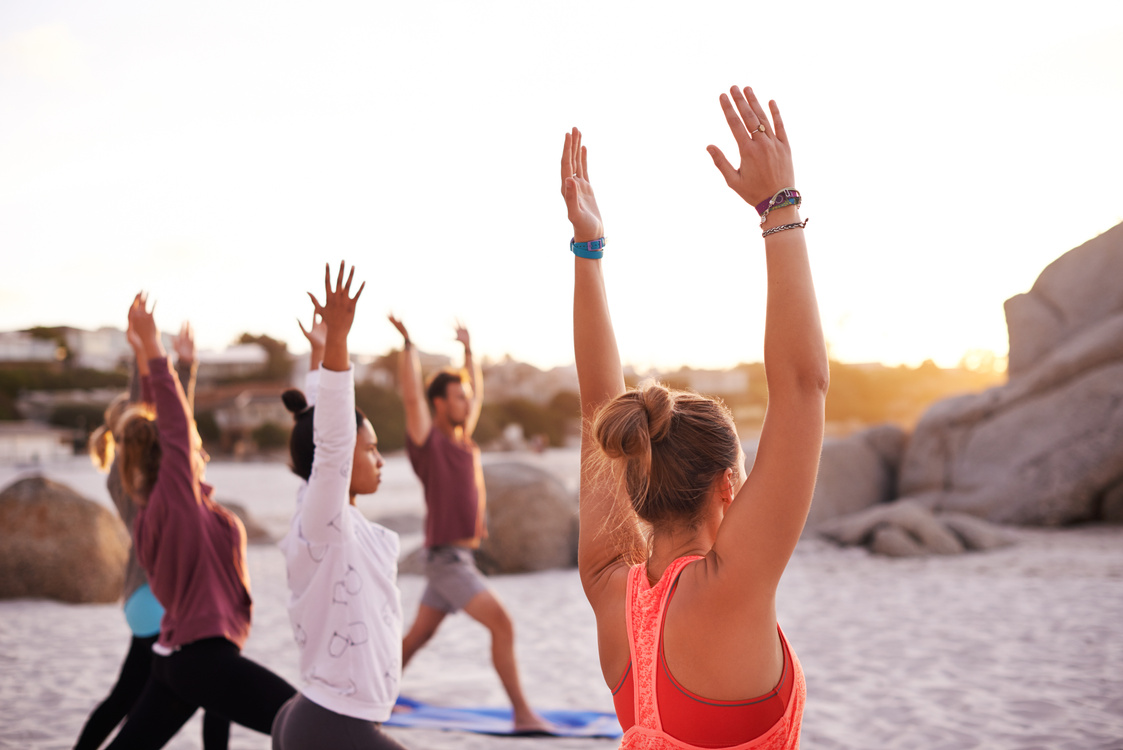 Beach yoga is a full mind, body and soul experience